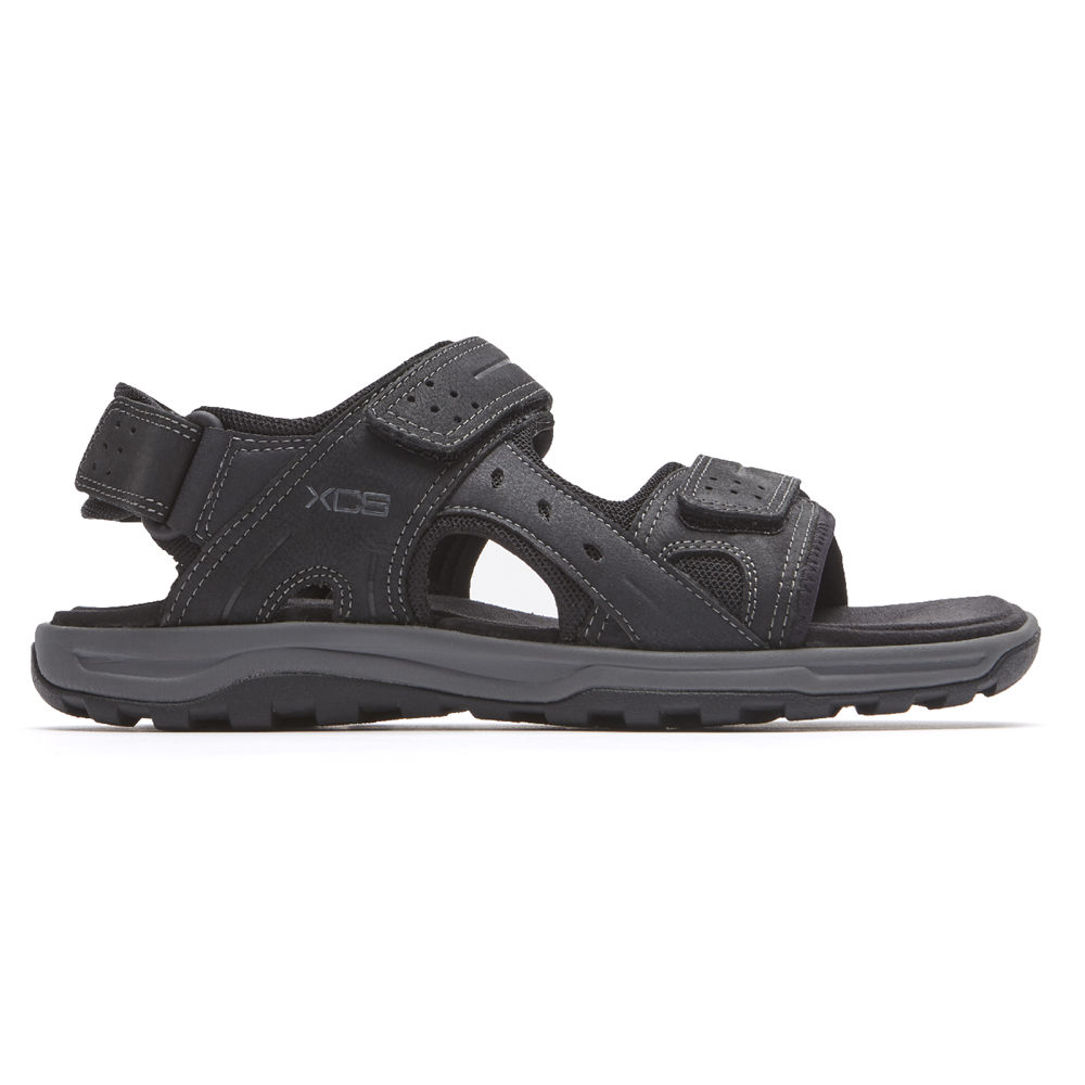 Rockport Mens Sandals Black - Trail Technique Adjustable Velcro - UK 026-JATXPO